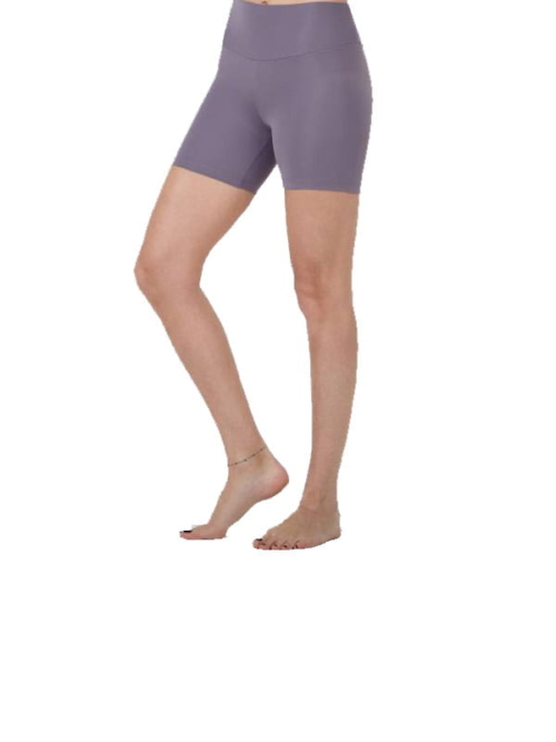 Фиолетовые короткие тайтсы для йоги