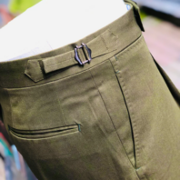 Зеленые хлопковые брюки (3)