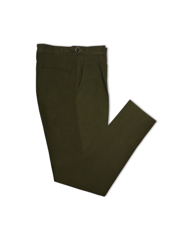 Зеленые хлопковые брюки
