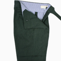 Льняные зеленые шорты (1)