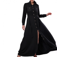 Черное платье-рубашка FELICITY (2)