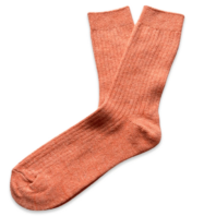Оранжевые шерстяные женские носки