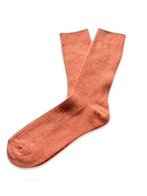 Оранжевые шерстяные женские носки