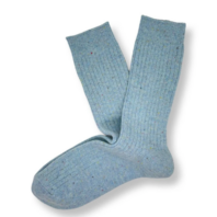 Голубые шерстяные женские носки