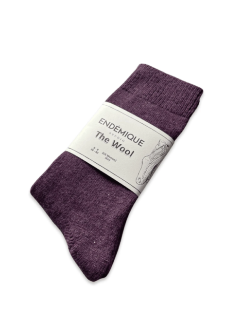 фиолетовые шерстяные женские носки