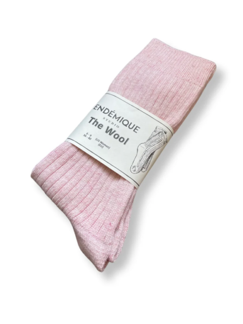 розовые шерстяные носки