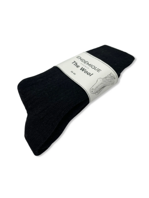 Черные шерстяные женские носки