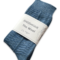 Синие шерстяные женские носки