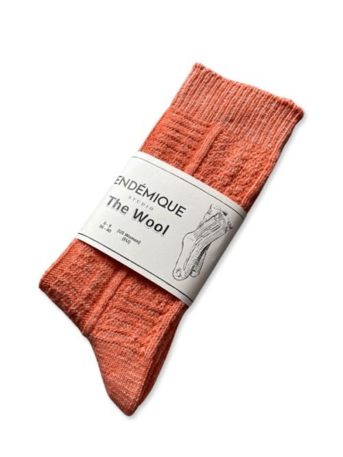 оранжевые шерстяные женские носки