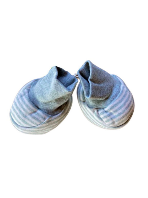 полосатые детские носки бирюзовые
