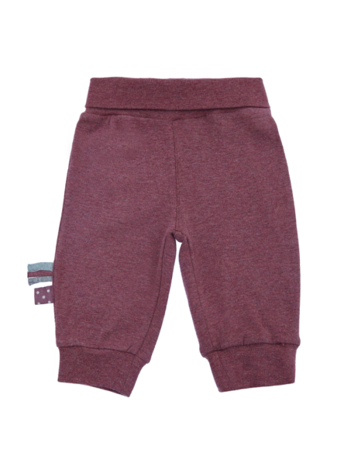 детские органические брюки бордового цвета