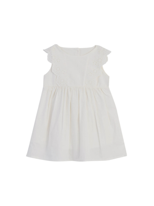 детское органическое белое платье