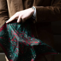 Шелковый нагрудный платок Sera' Fine Silk - Clove Ripasso (4)